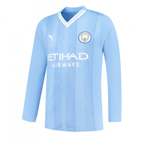 Fotbalové Dres Manchester City Domácí 2023-24 Dlouhý Rukáv